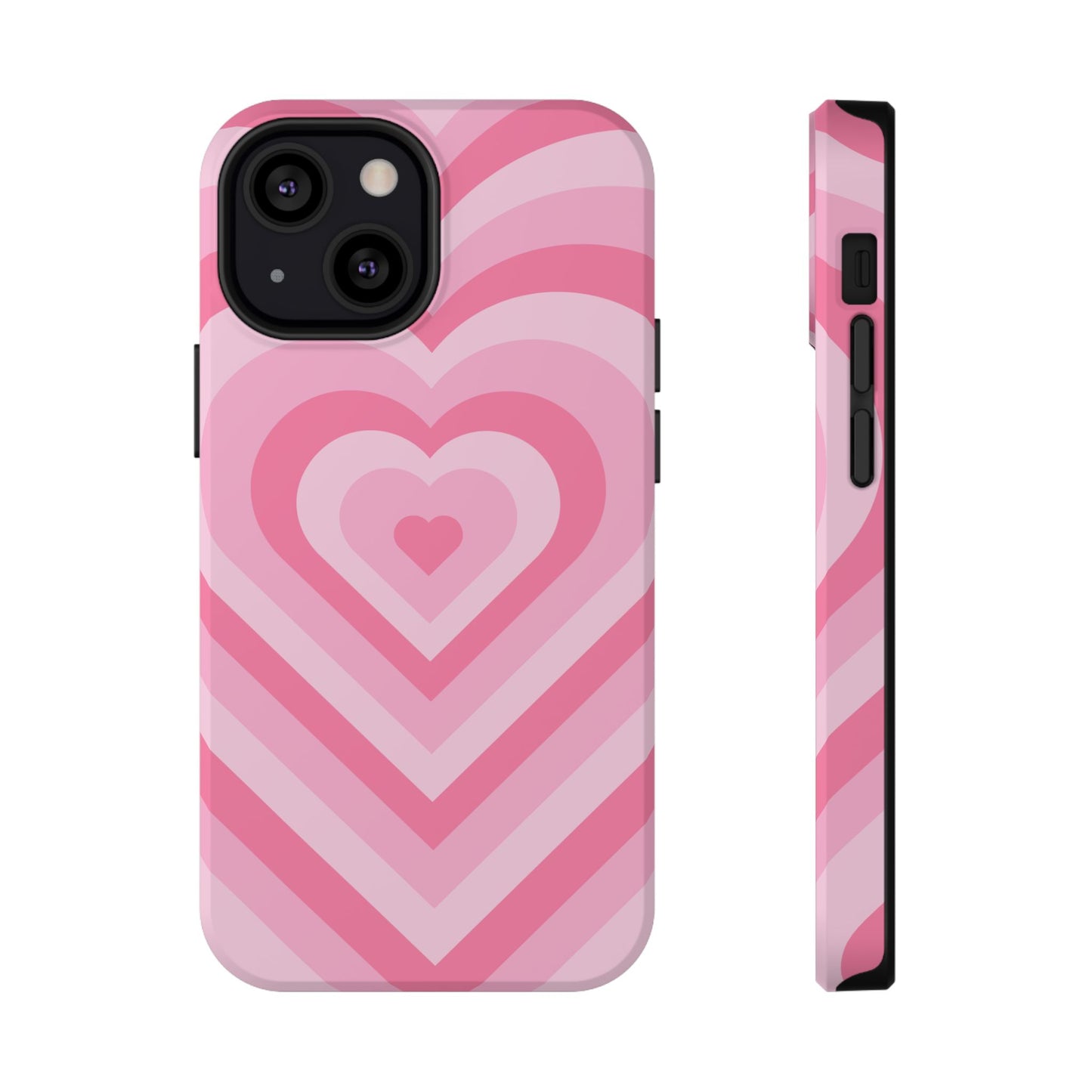 Pink Glowing Hearts iPhone Case