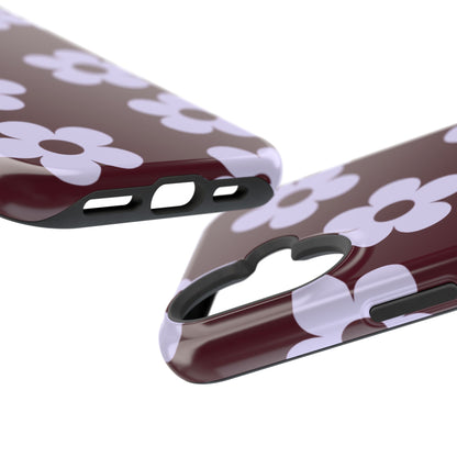 Burgundy Flowers iPhone Case