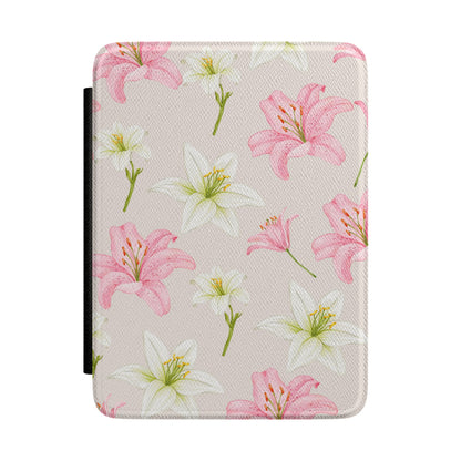 Beige Tiger Lily Kindle Case