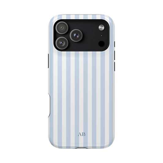 Custom Initials Blue Beau iPhone Case
