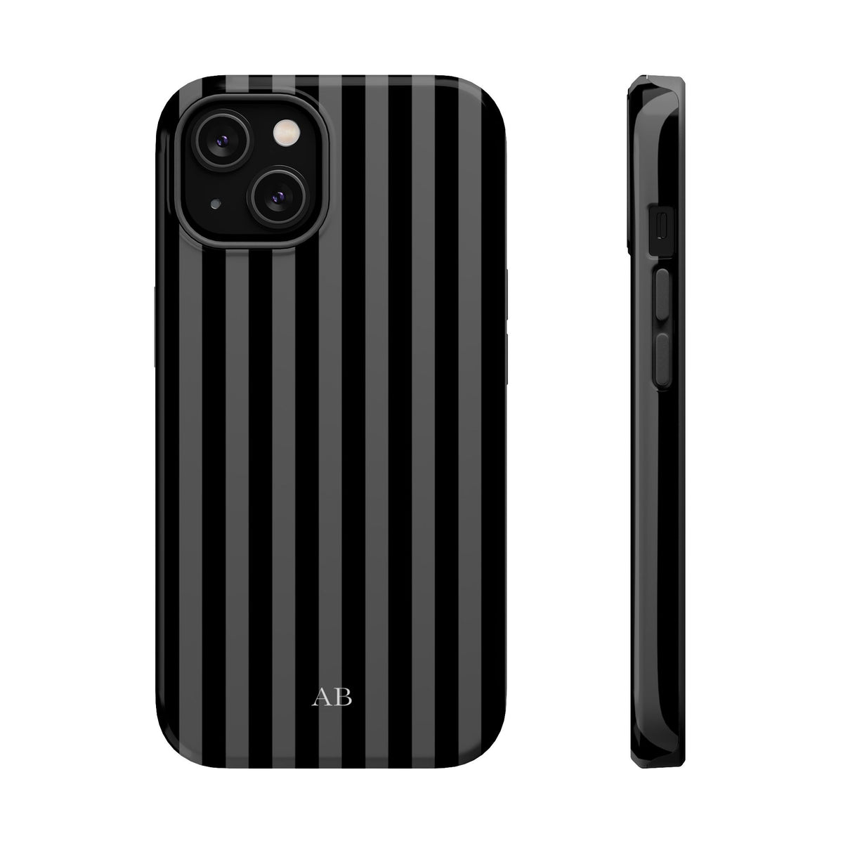 Custom Initials Twilight Stripes iPhone Case