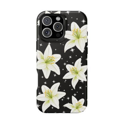 Tiger Lilies & Stars iPhone Case