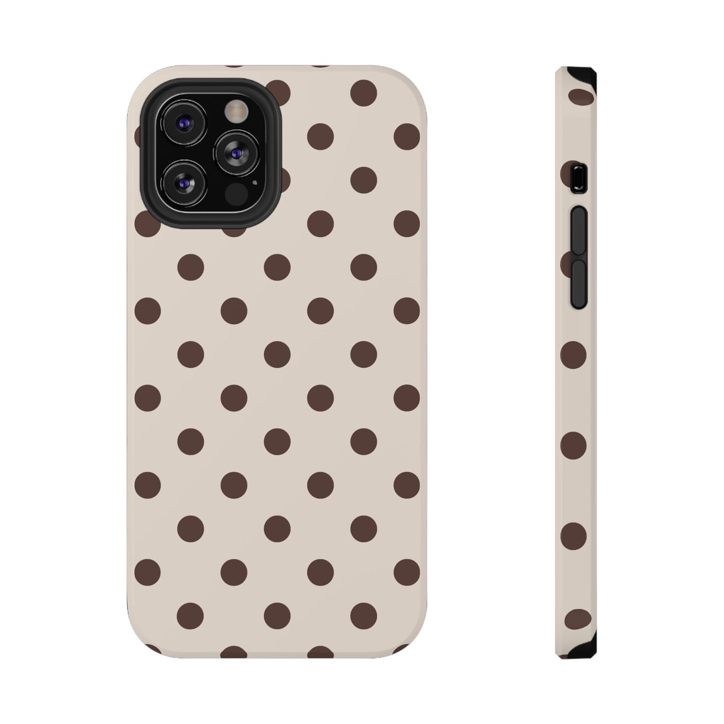 Brown Polka Dots iPhone Case