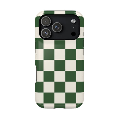 Green Checkered iPhone Case