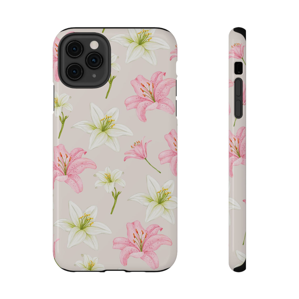 Beige Tiger Lily iPhone Case from Stella Cases
