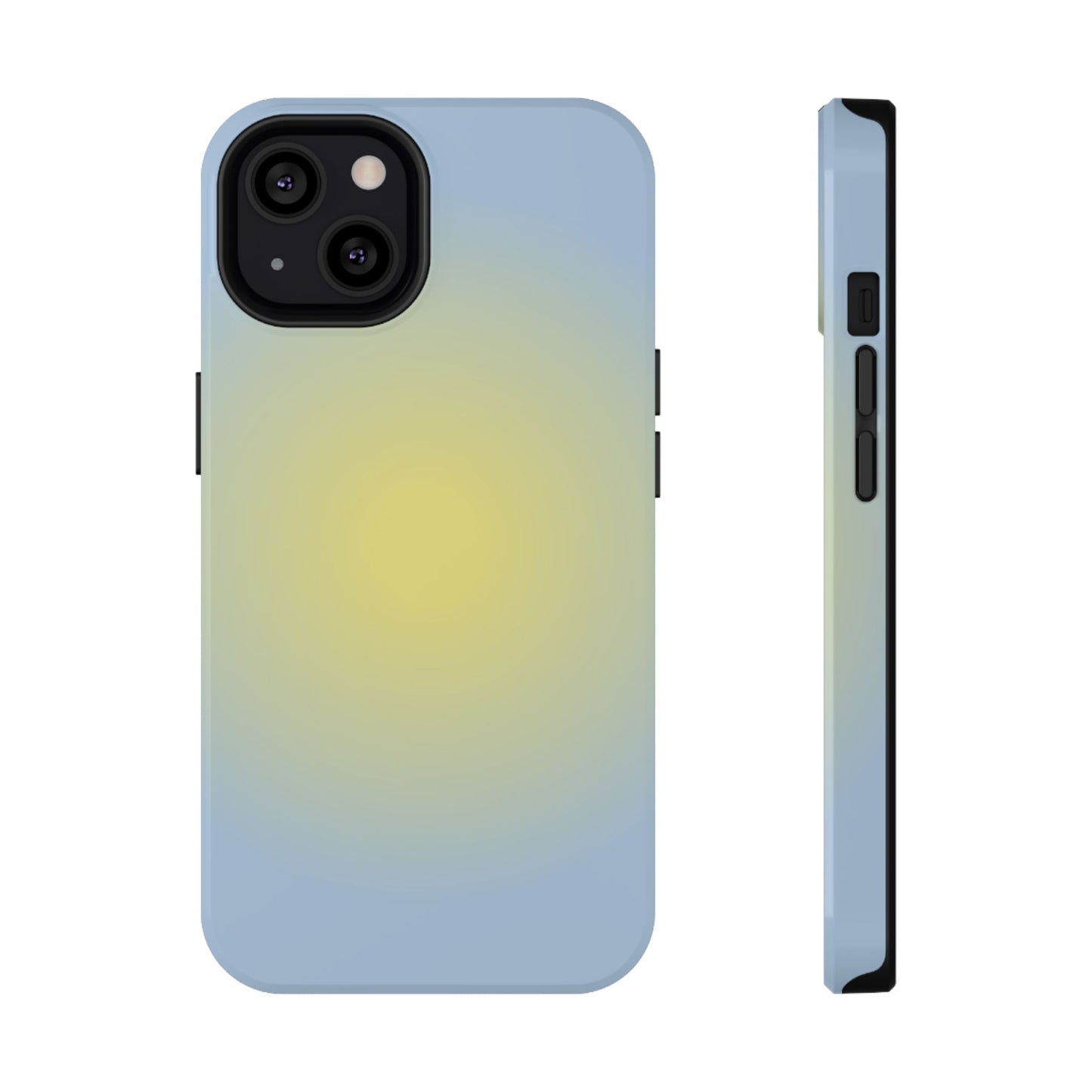 Yellow & Blue Aura iPhone Case