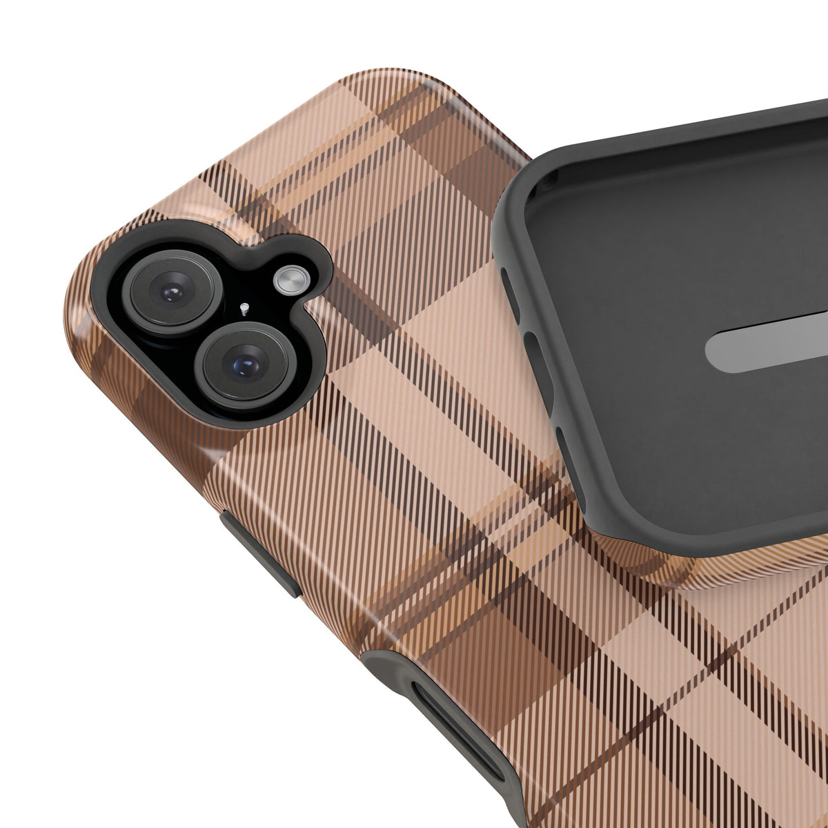 Toffee Plaid iPhone Case
