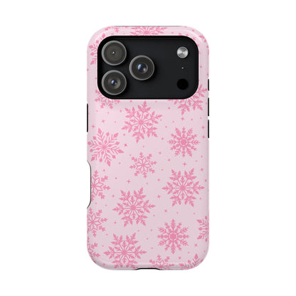 Pink Snowflakes iPhone Case