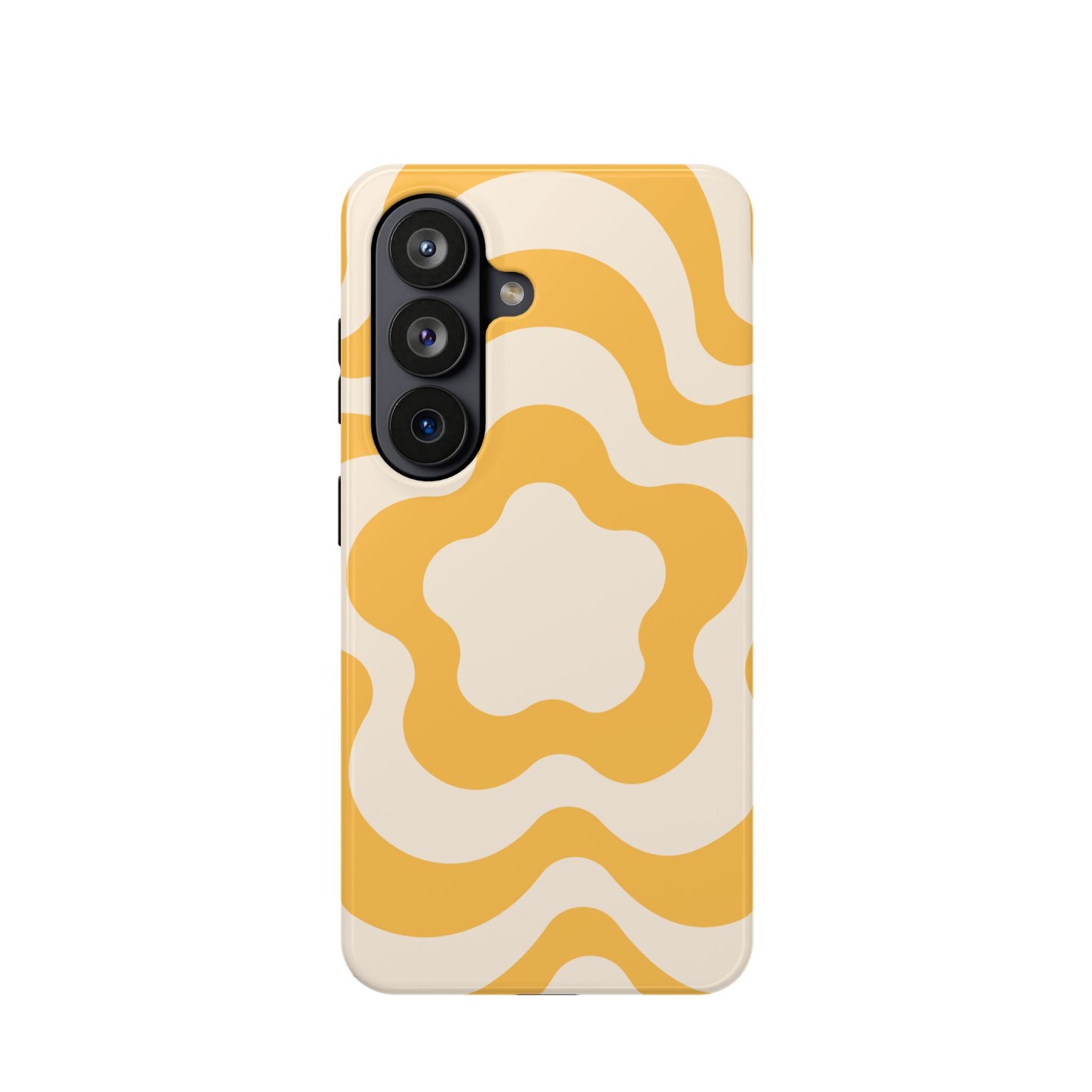 Yellow Retro Flower Samsung Case