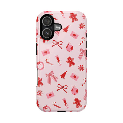 Pink & Red Holiday iPhone Case