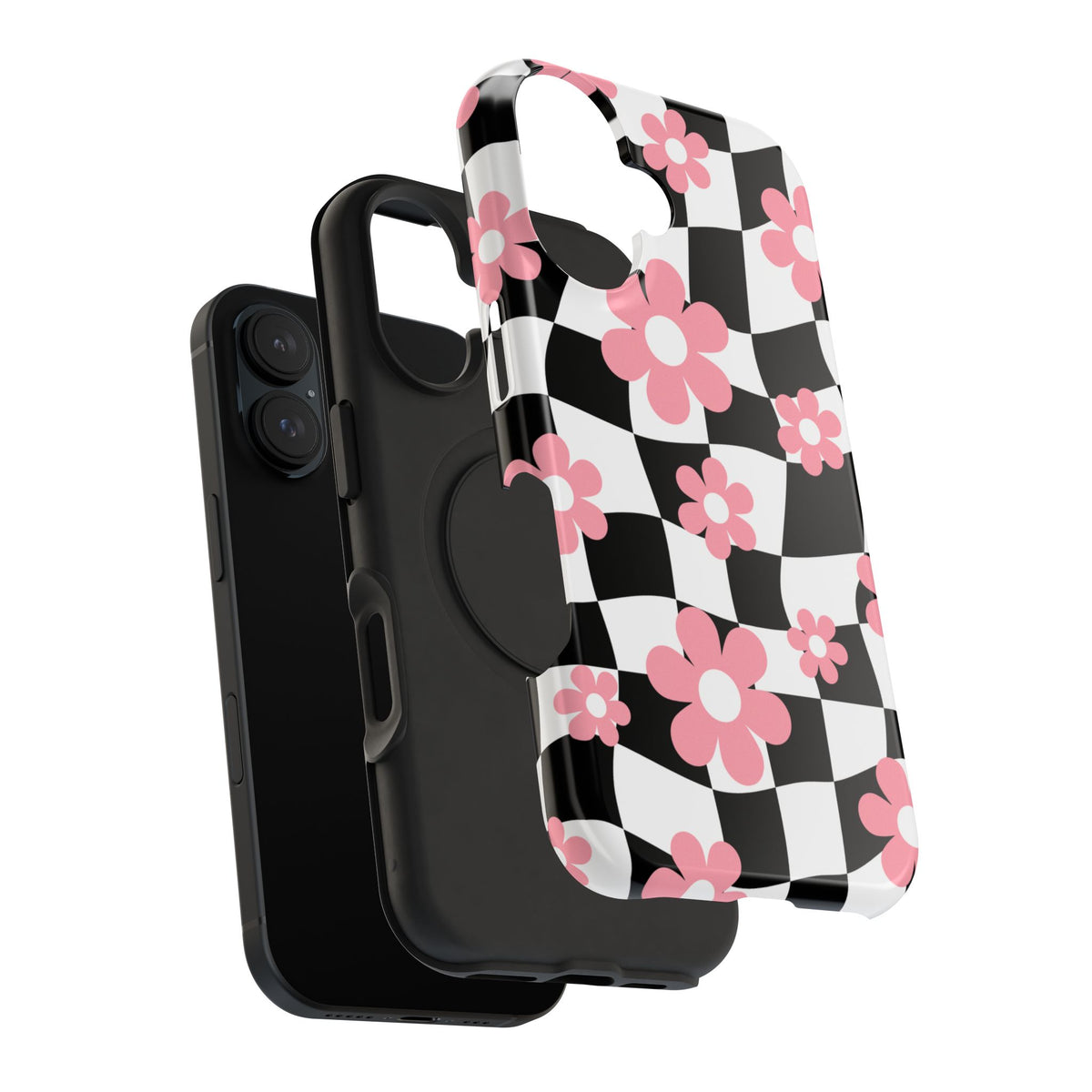 Floral Wavy Checkered iPhone Case from Stella Cases