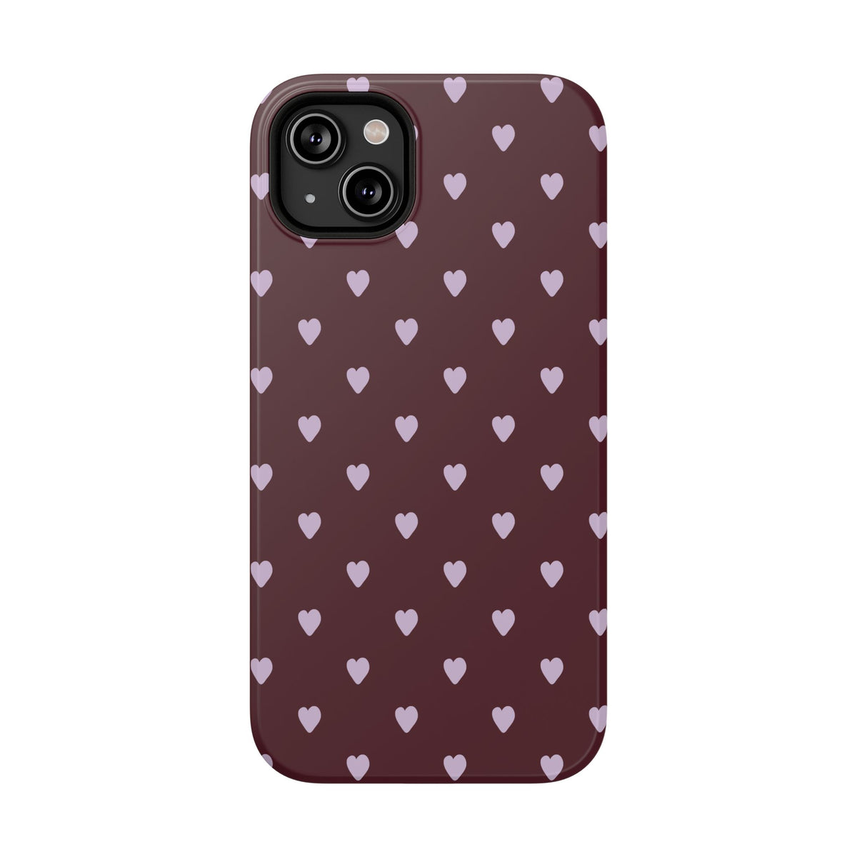 Burgundy & Purple Little Hearts iPhone Case