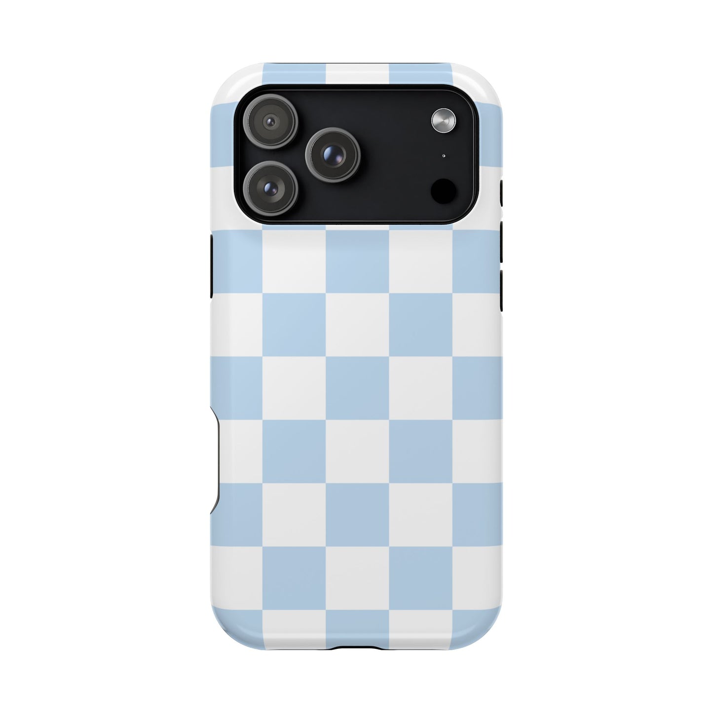 Pastel Blue Checkered iPhone Case