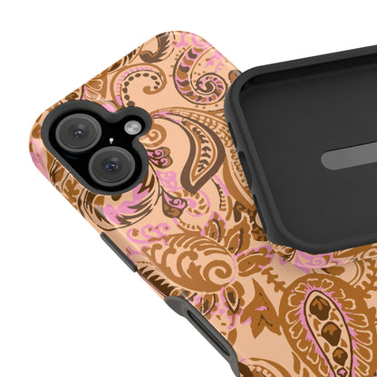 Honey Rose Paisley iPhone Case