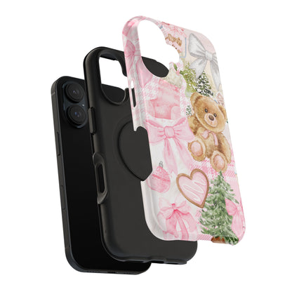Pink Christmas Collage iPhone Case