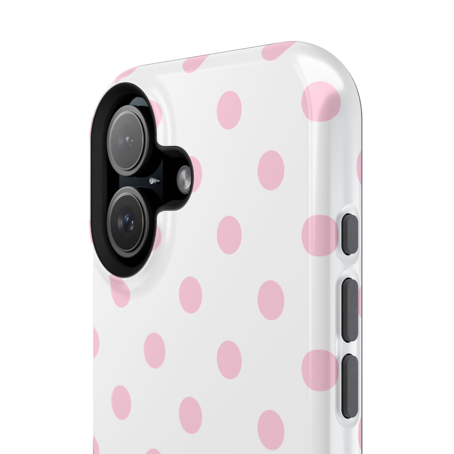 Pink Clouds Polka Dots iPhone Case