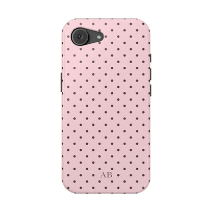 Custom Strawberry Mocha Mini Dots iPhone Case