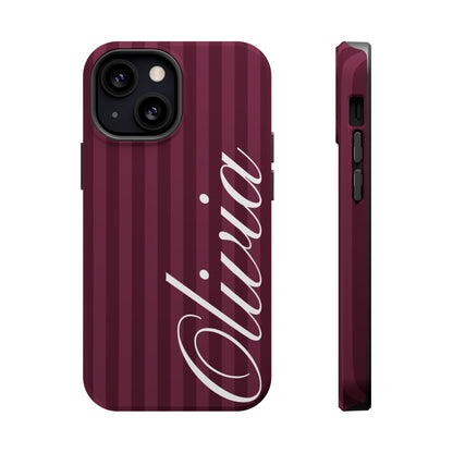 Custom Plum Stripes iPhone Case