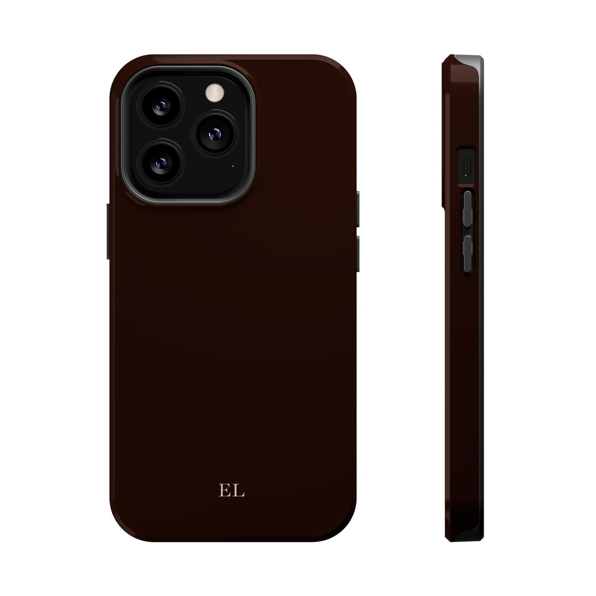 Custom Initials Mocha iPhone Case