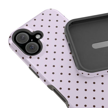 Berry Mocha Mini Dots iPhone Case