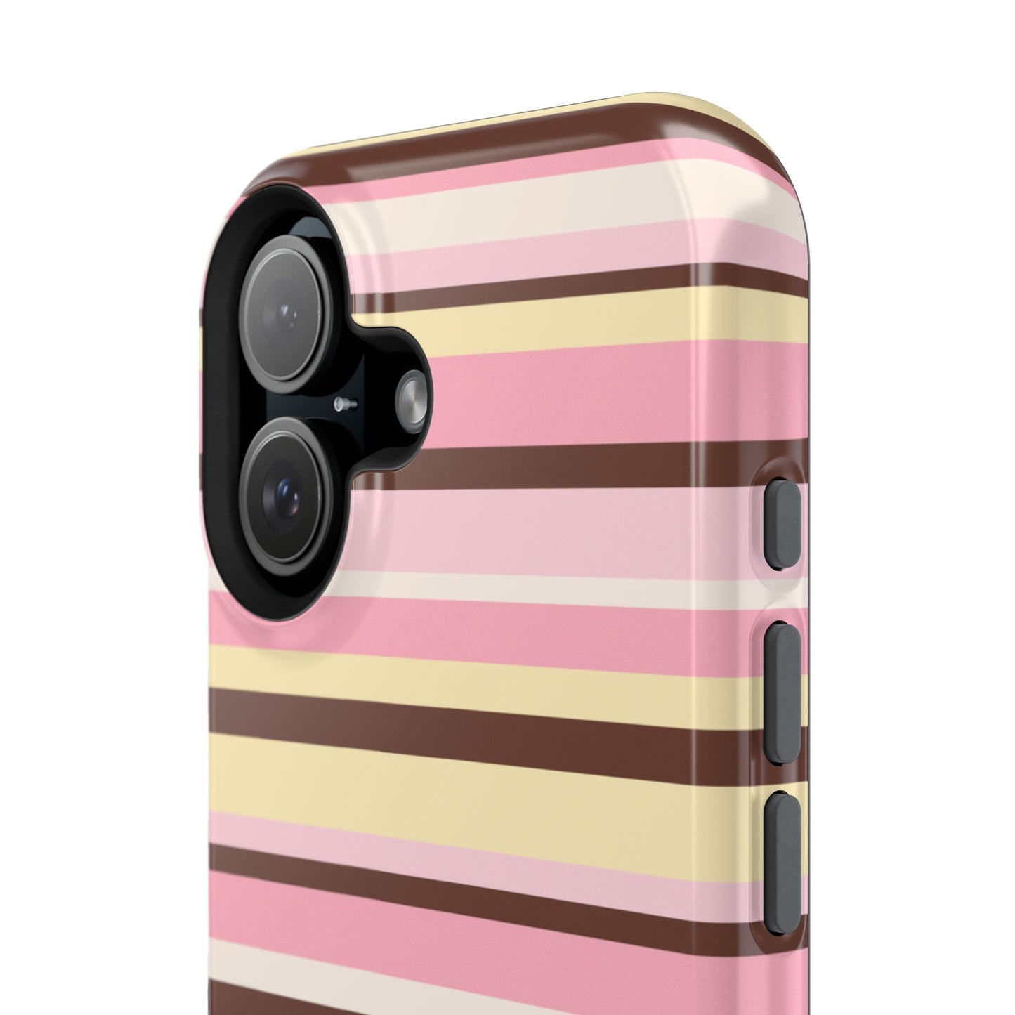 Sunday Latte Stripes iPhone Case