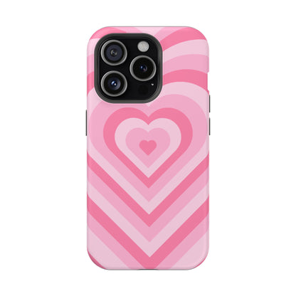 Pink Glowing Hearts iPhone Case