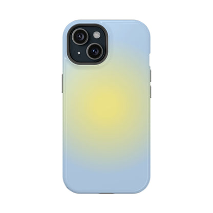 Yellow & Blue Aura iPhone Case