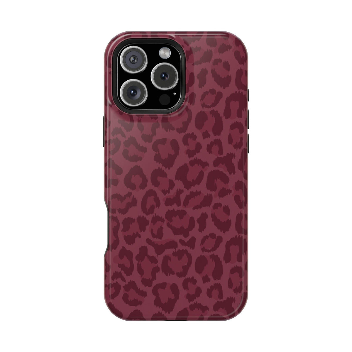 Burgundy Leopard iPhone Case