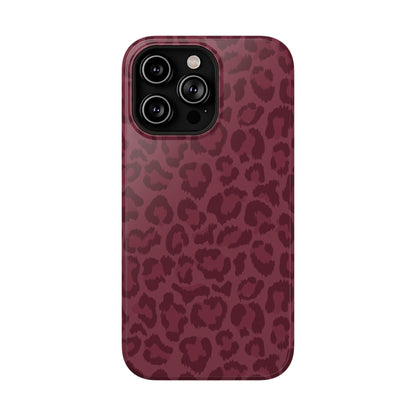 Burgundy Leopard iPhone Case