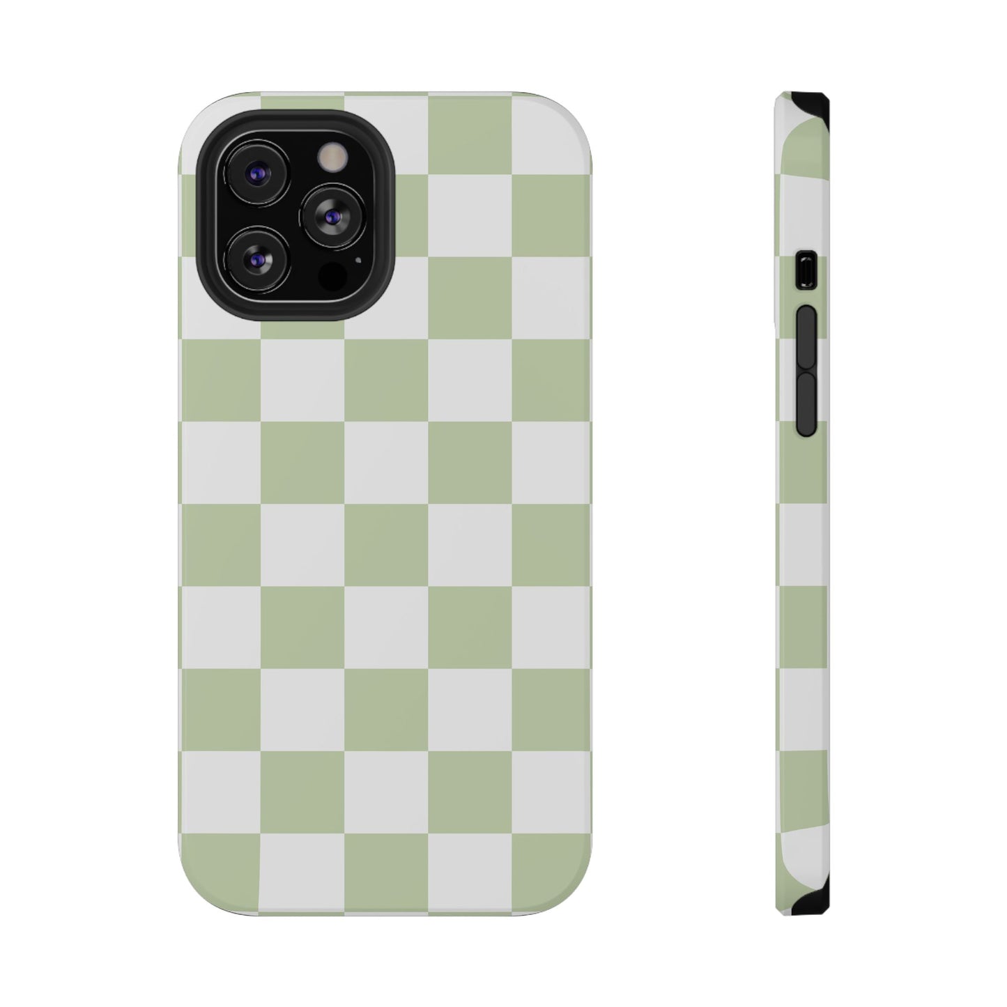 Pastel Green Checkered iPhone Case