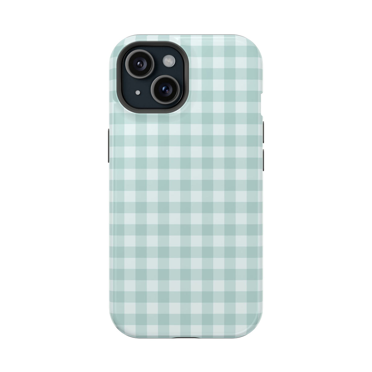 Teal Mini Gingham iPhone Case