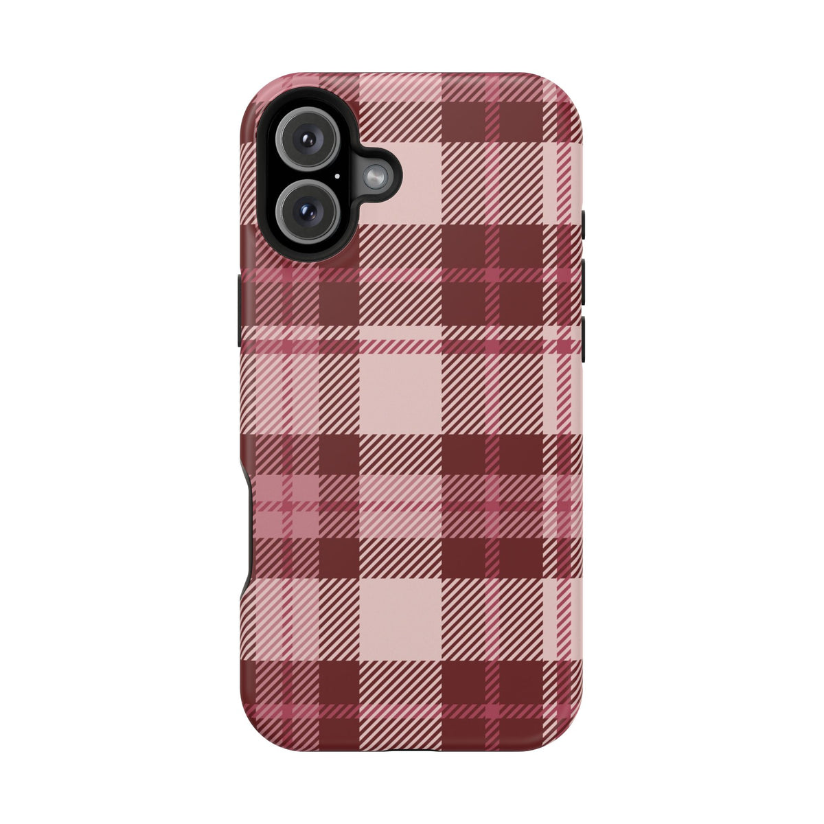 Burgundy Plaid iPhone Case