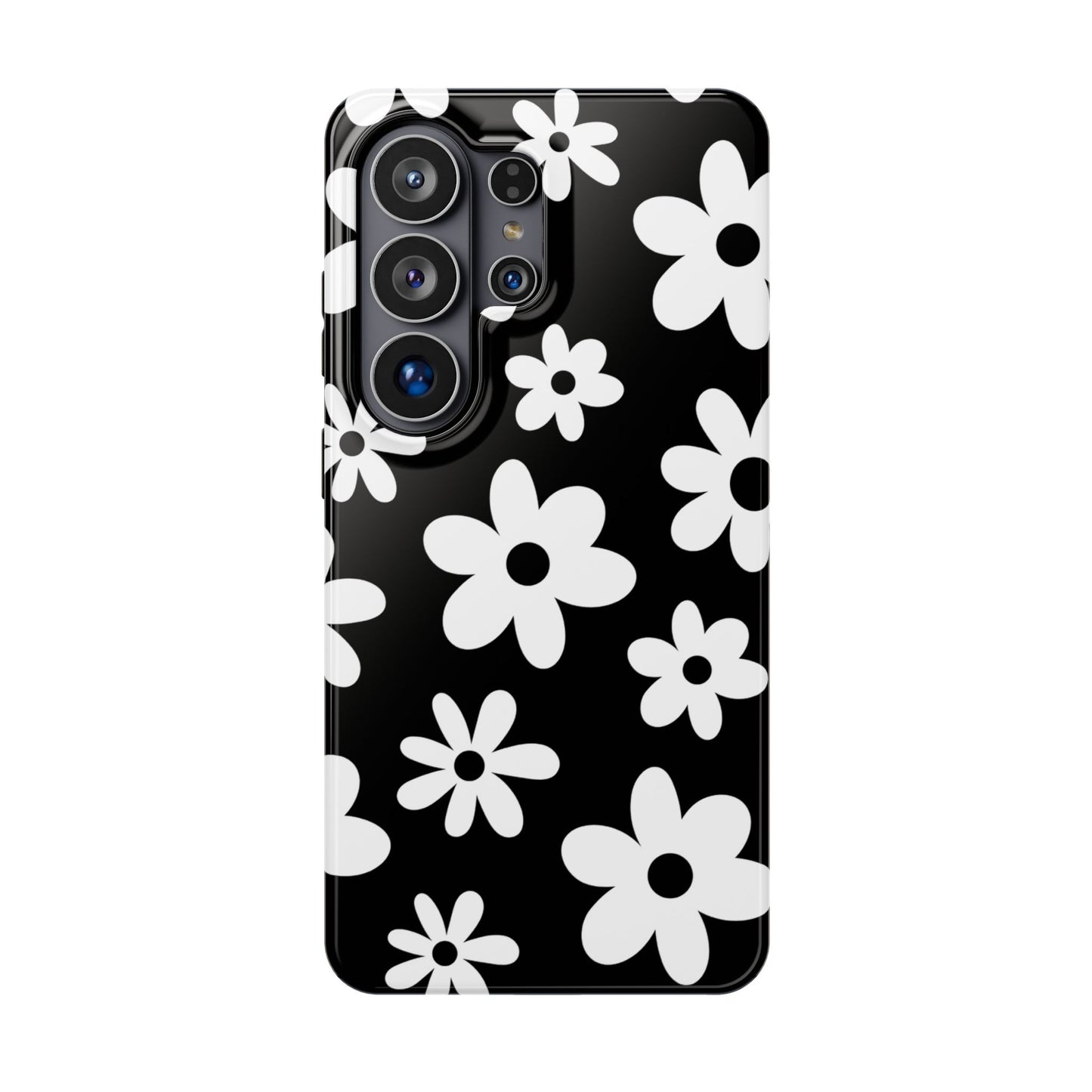 Black Flower Power Samsung Case