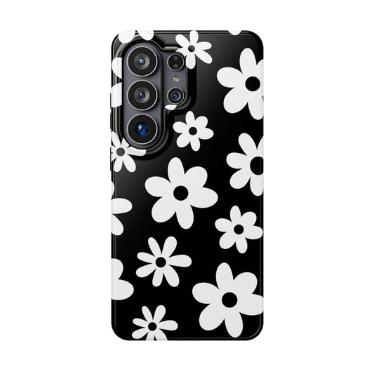 Black Flower Power Samsung Case
