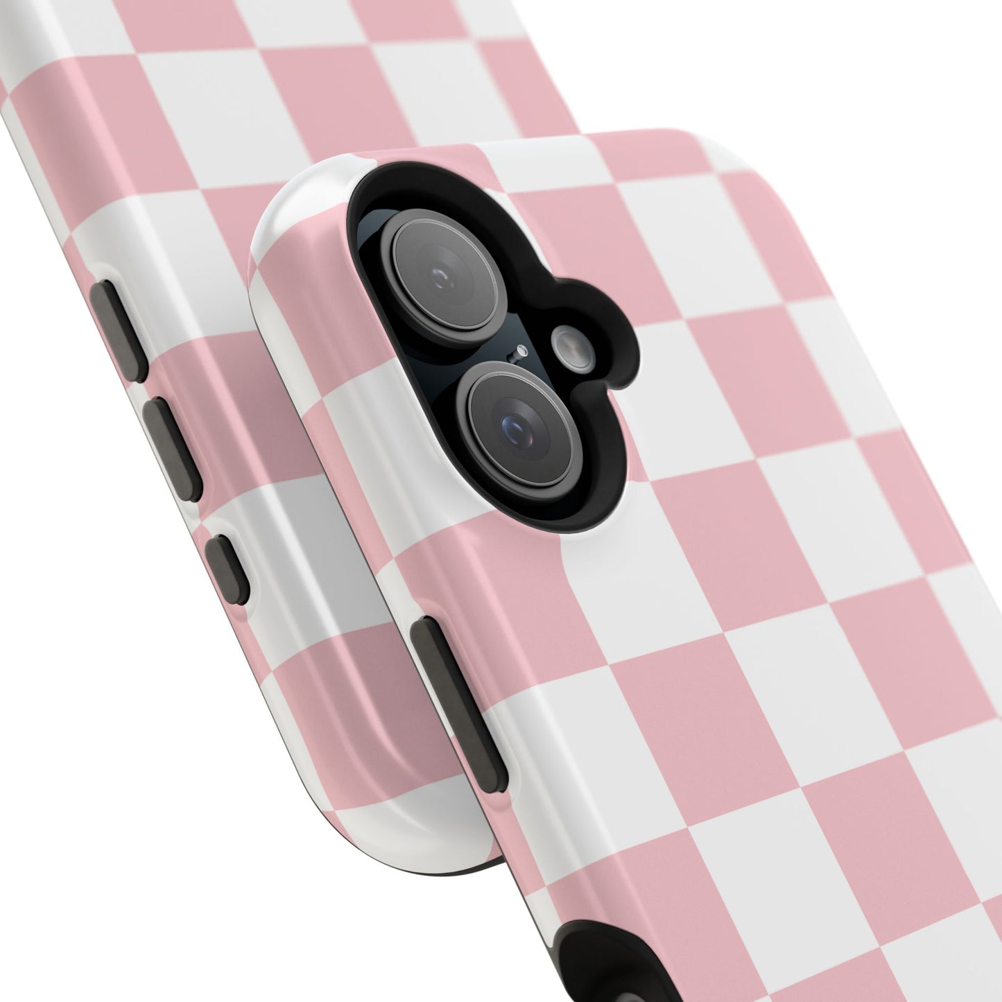Pastel Pink Checkered iPhone Case
