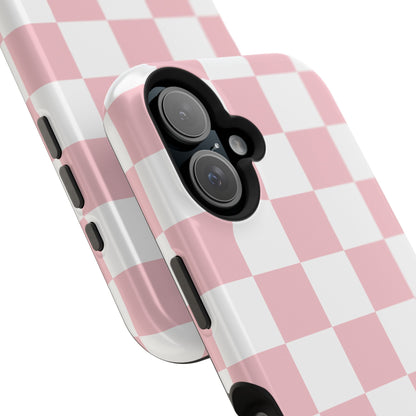 Pastel Pink Checkered iPhone Case
