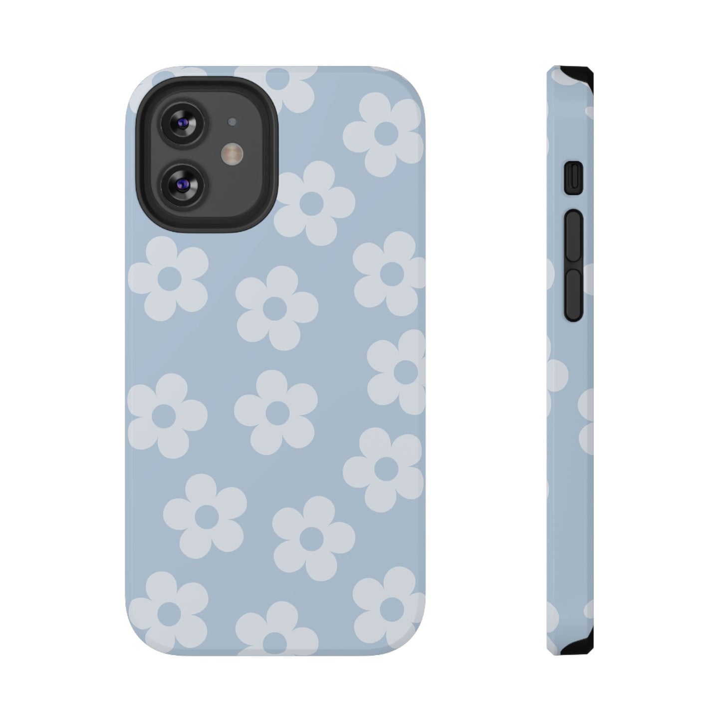 Blue Retro Flowers iPhone Case