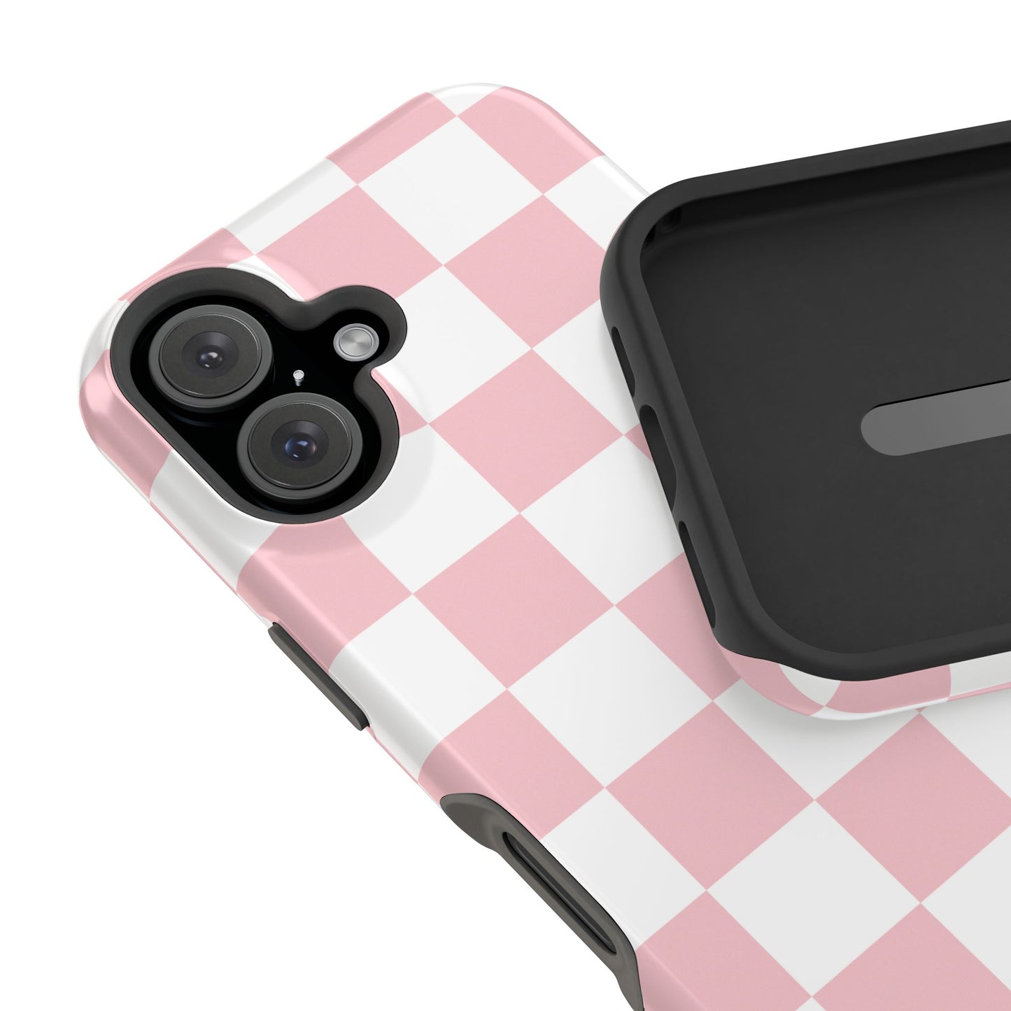 Pastel Pink Checkered iPhone Case