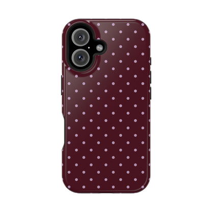 Burgundy & Violet Mini Dots iPhone Case