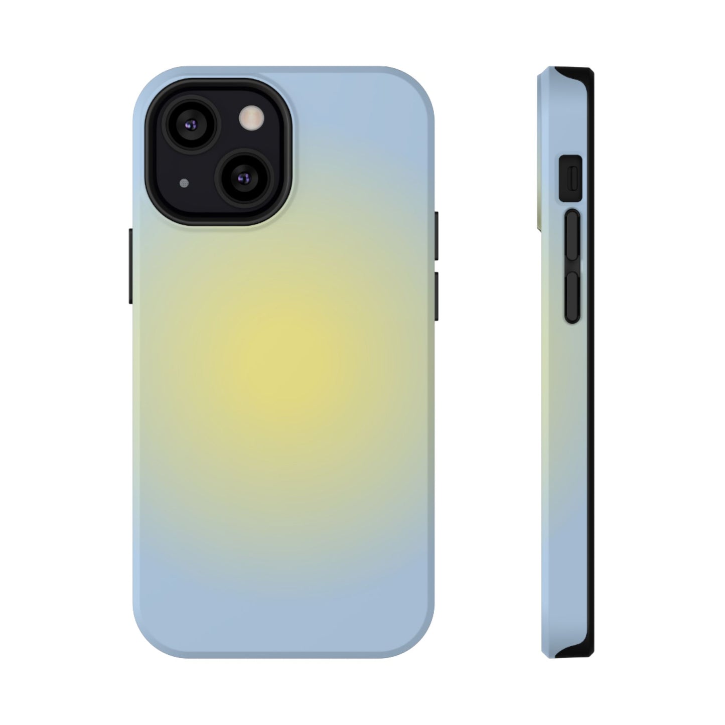 Yellow & Blue Aura iPhone Case