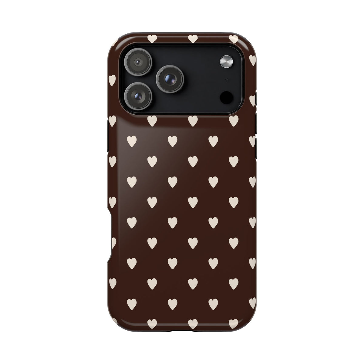 Mocha Hearts iPhone Case