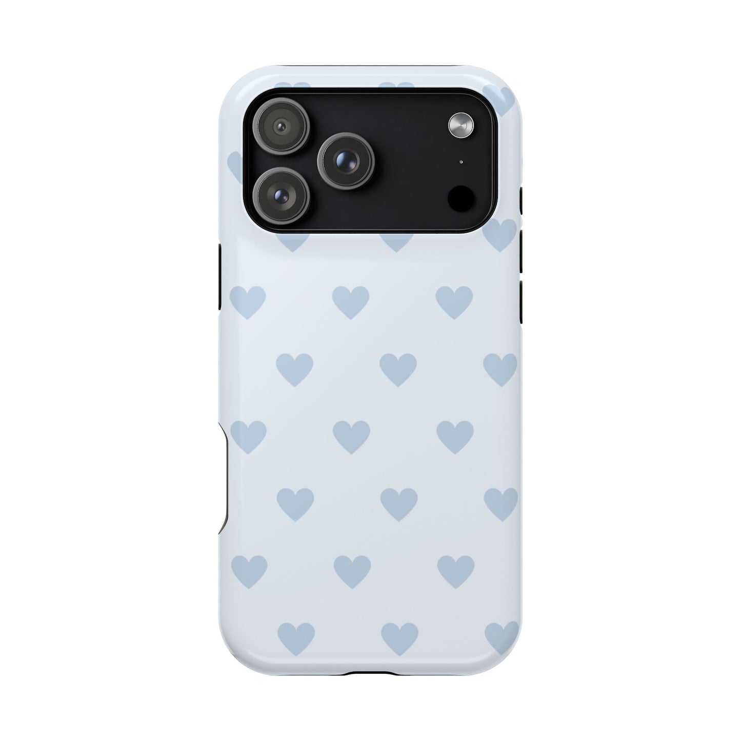 Light Blue Hearts iPhone Case