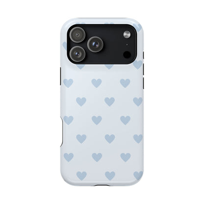 Light Blue Hearts iPhone Case