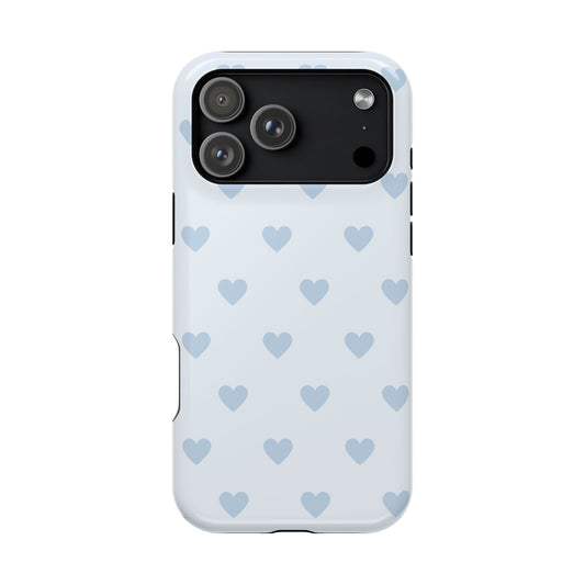 Light Blue Hearts iPhone Case
