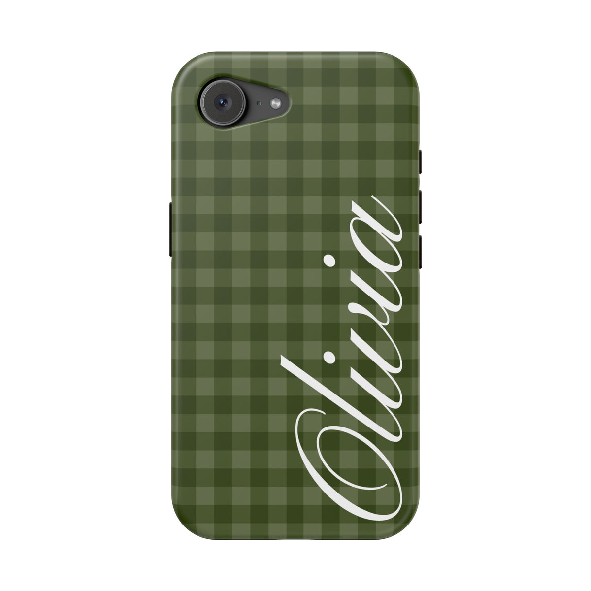 Custom Green Gingham iPhone Case