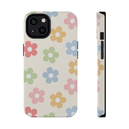 Preppy Retro Flowers iPhone Case