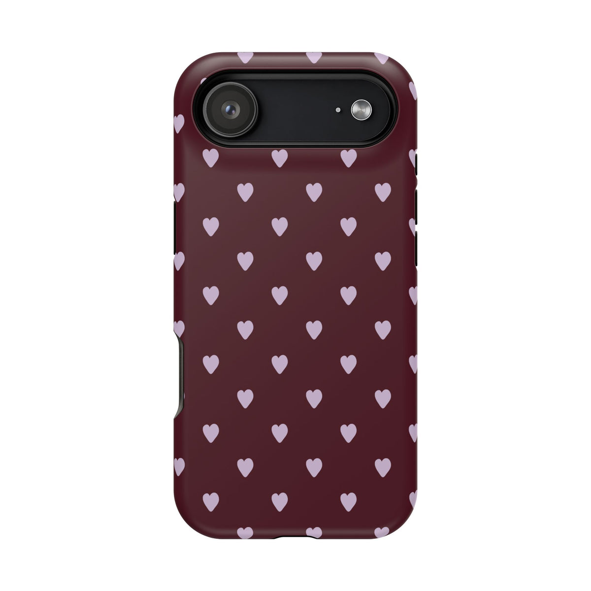 Burgundy & Purple Little Hearts iPhone Case