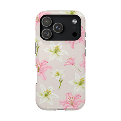 Beige Tiger Lily iPhone Case from Stella Cases