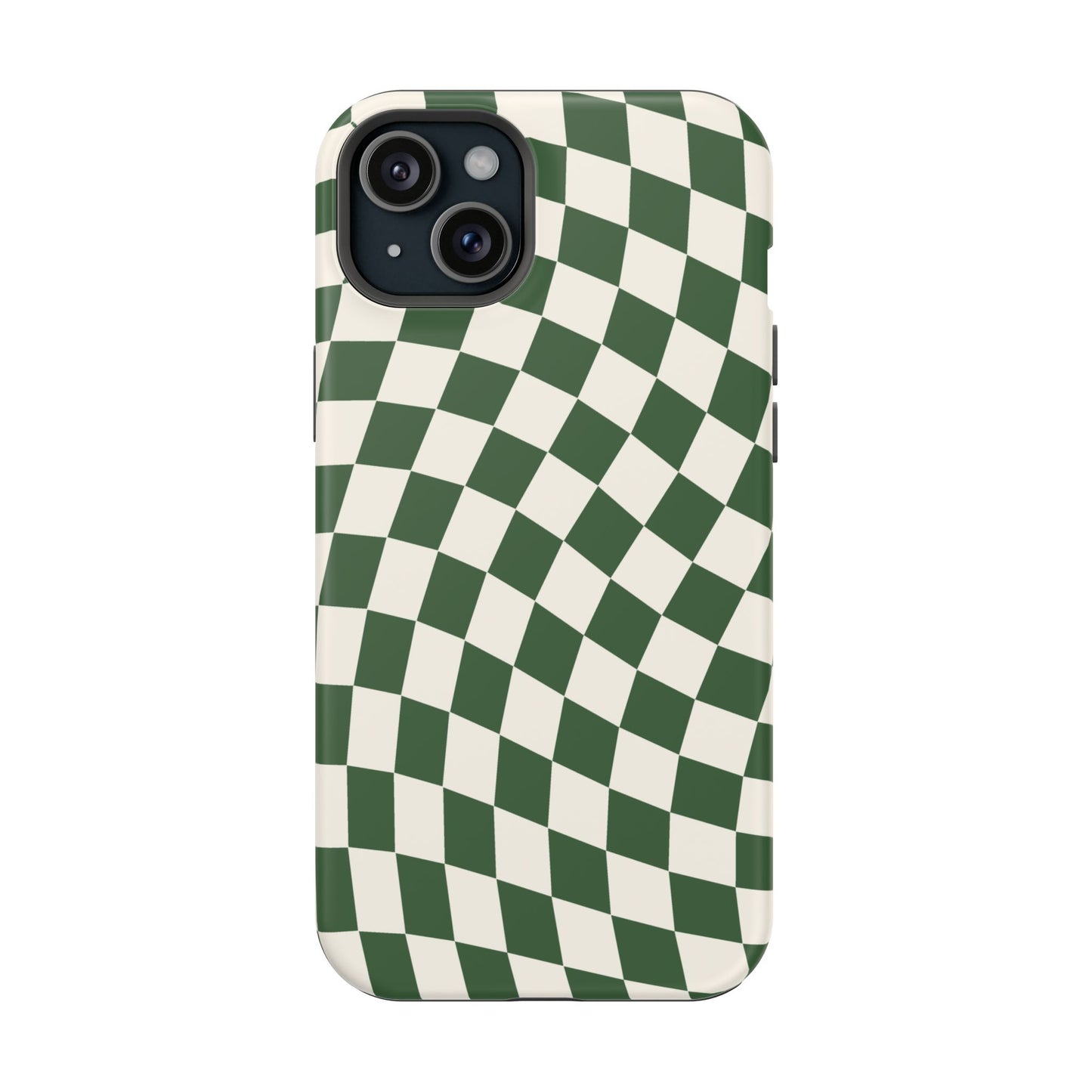 Green Wavy Checkered iPhone Case