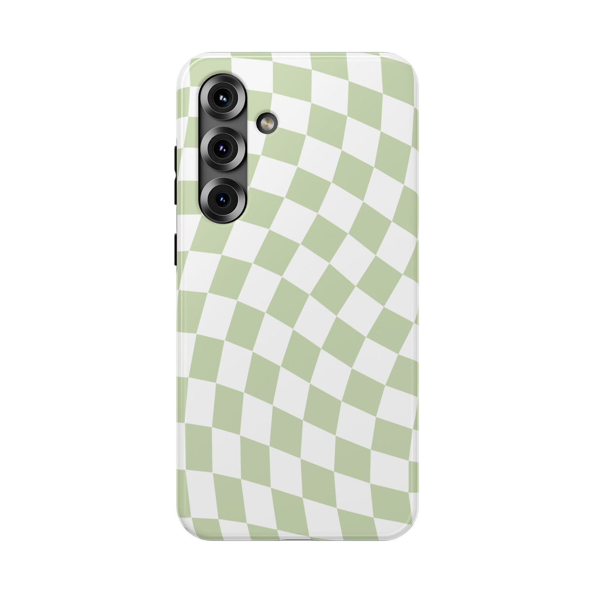 Light Green Wavy Checkered Samsung Case